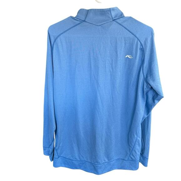 KJUS 1/4 Zip Men's Performance Pullover L/S Blue M Golf Athleisure Athletic - Picture 5 of 11